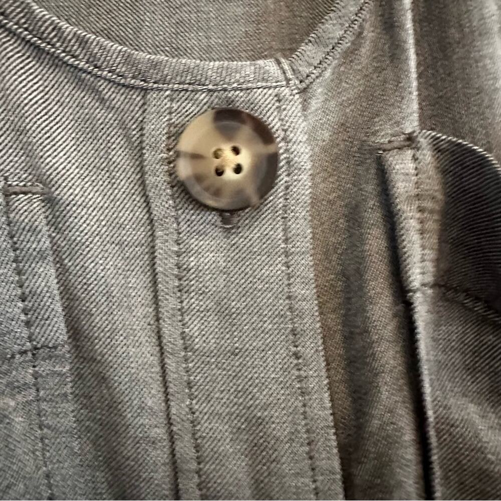 Express Tie Front Blouse Gray Button Sleeveless M… - image 8